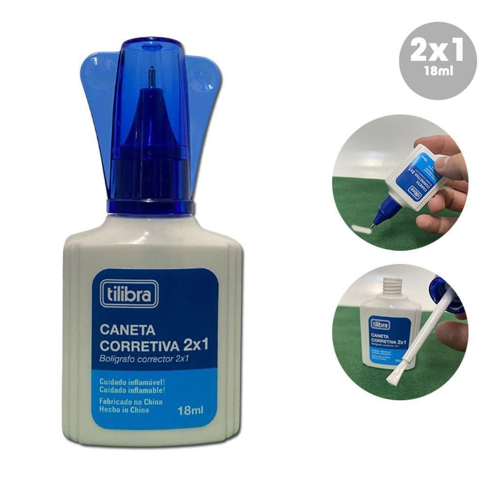 Caneta Corretivo Branquinho 2 Em 1 18Ml Tilibra