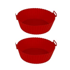 Kit 2 Formas Silicone Fritadeira Redonda Airfryer 16Cm