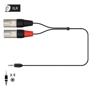 Cabo Difusor Y Splitter P2 3.5Mm Trs X Xlr 3 Pin Duplo Macho