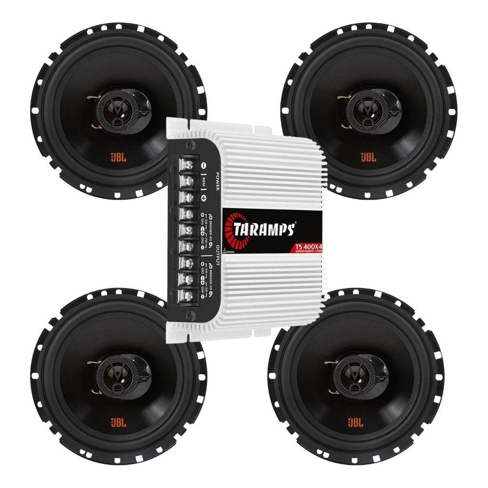 Módulo Taramps TS400x4 Fio + 4 Alto Falantes 6  JBL FLEX4 6TRFX55 - 220 Watts Rms