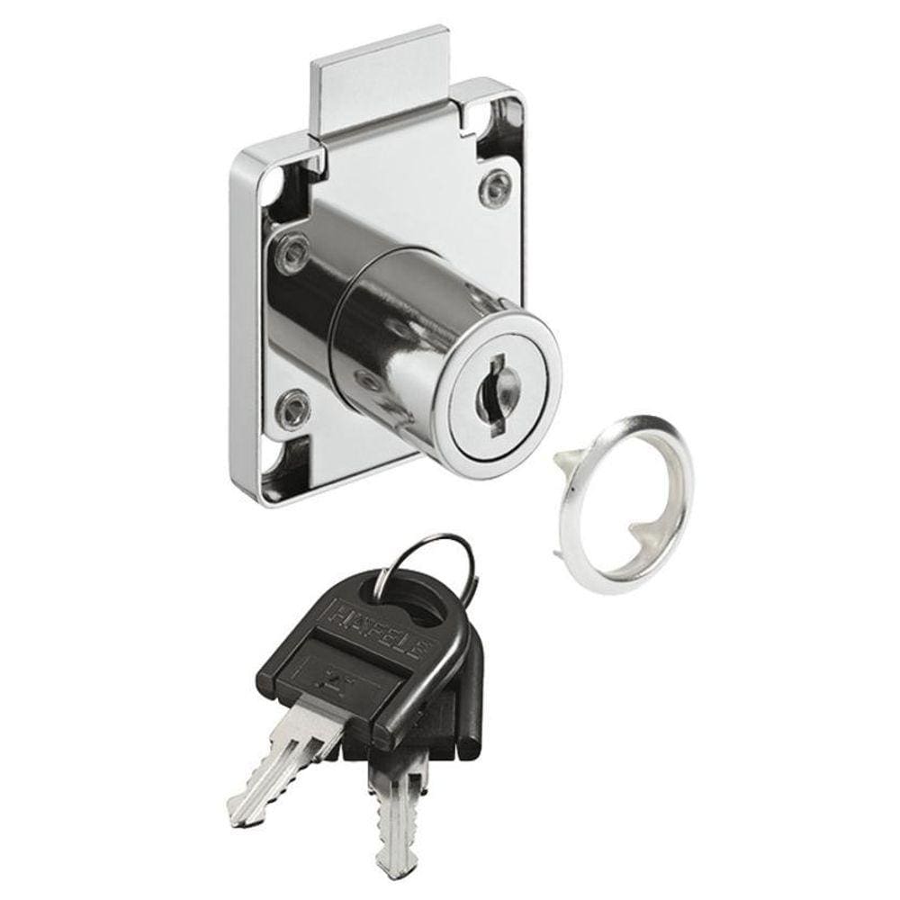 Fechadura Para Gaveta 21Mm Cromado Hefele