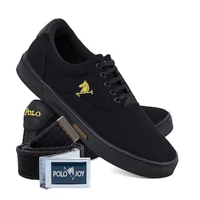 Kit 1 Tênis Casual Em Lona E 1 Cinto Polo Joy