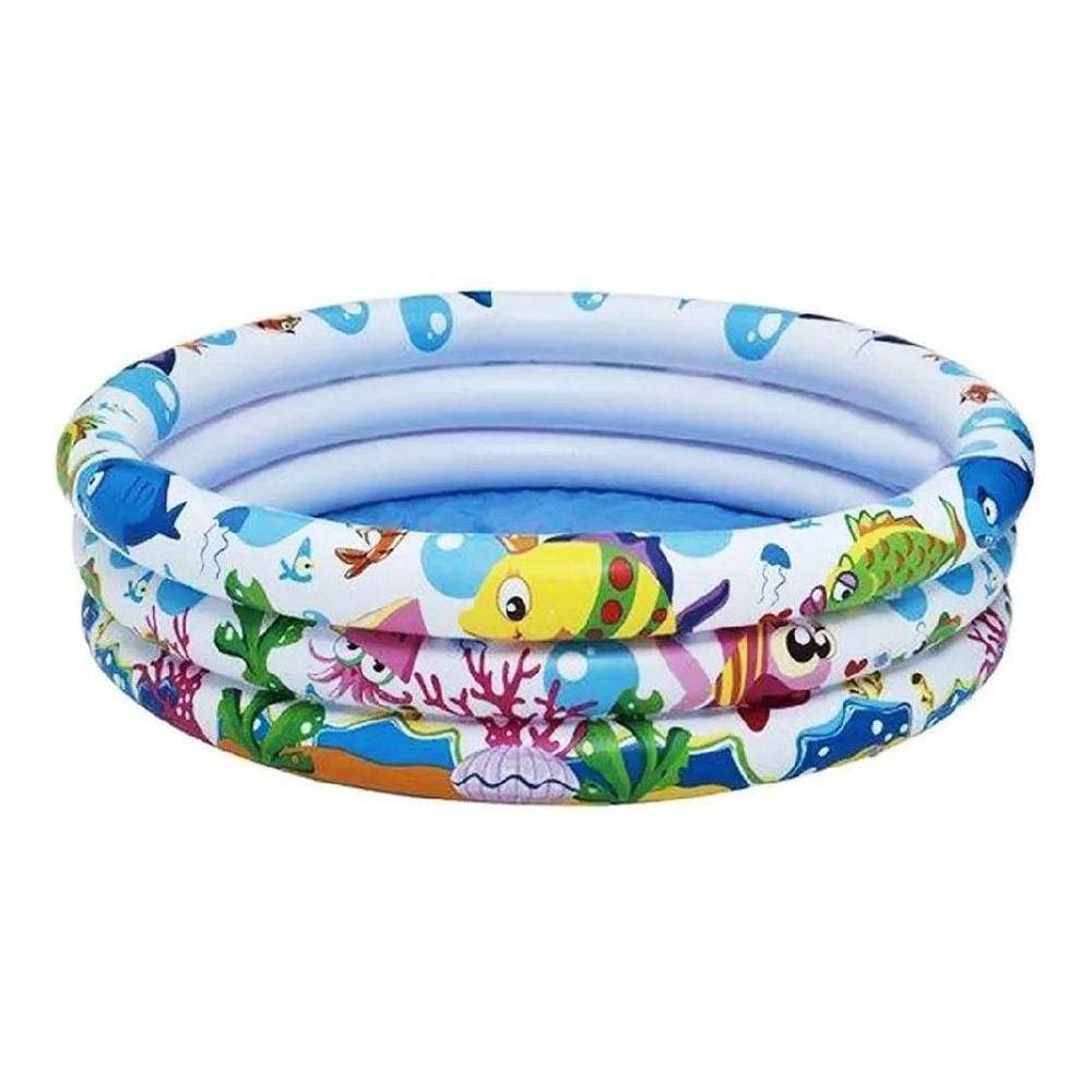 Piscina Inflável Infantil Redonda Praia Verão Diversão 135L