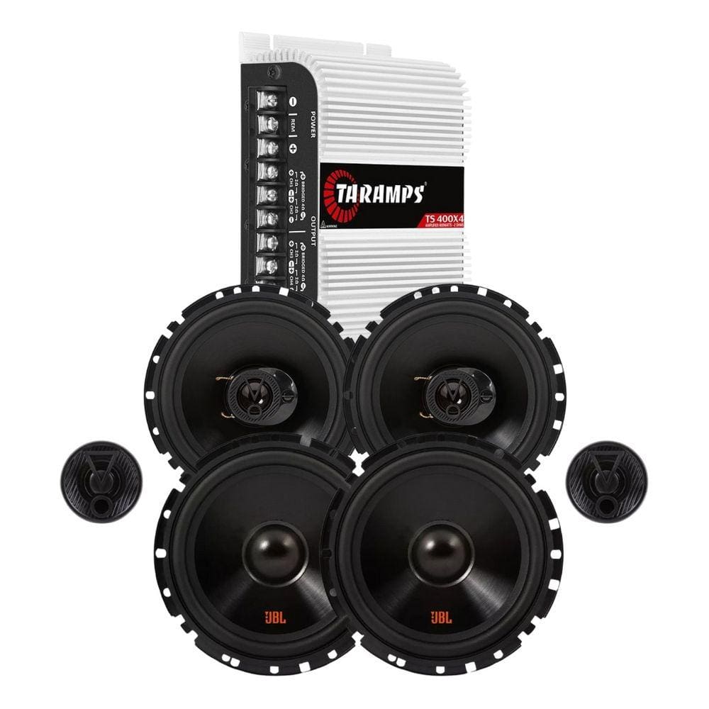 Módulo Taramps TS400x4 Fio + Kit 2 Vias 6  JBL FLEX4 62VFX55 110W + Par 6TRFX55 110W
