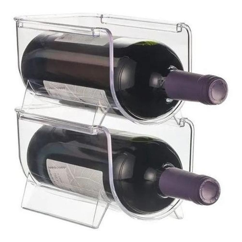 Kit 3X Suporte Organizador De Garrafas Empilhável Vinho