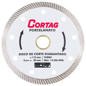 Disco de Corte Diamantado Turbo Porcelanato 110MM - Cortag