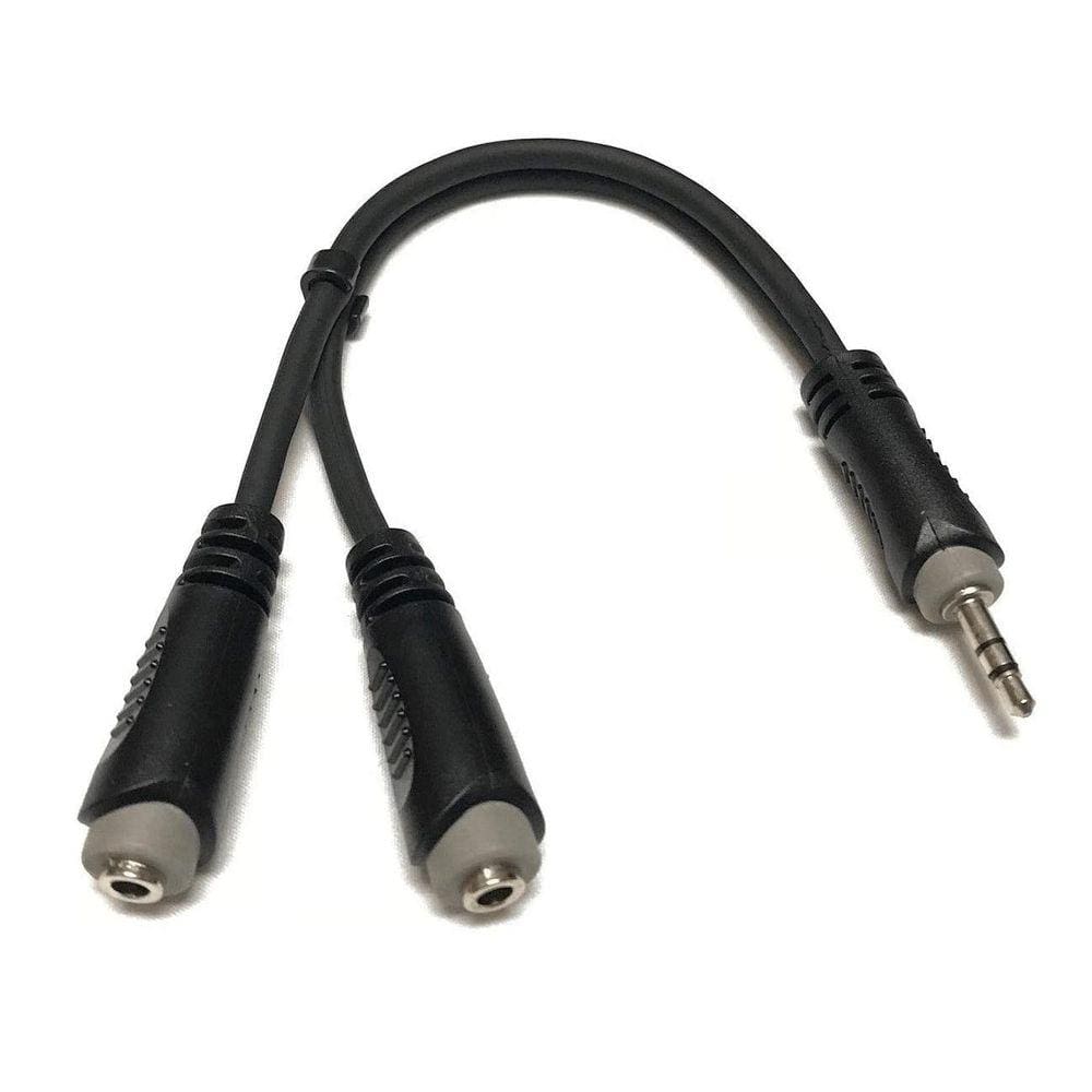 Cabo Splitter P2 Macho Para 2X P2 Fêmea De 3.5Mm  50Cm