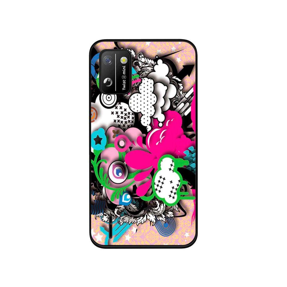 Capa Adesivo Skin104 Verso Para Positivo Twist 4 Mini