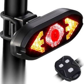 Lanterna Traseira Para Bike Bicicleta  Controle De Seta, Recarregável Usb E Suporte Para Fixação