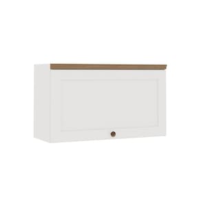 Armário Aéreo para Cozinha 1 Porta Basculante Provençal Iluminata Branco