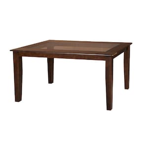 Mesa Retangular 6 Lugares com Tampo de Vidro Lisboa Cappuccino