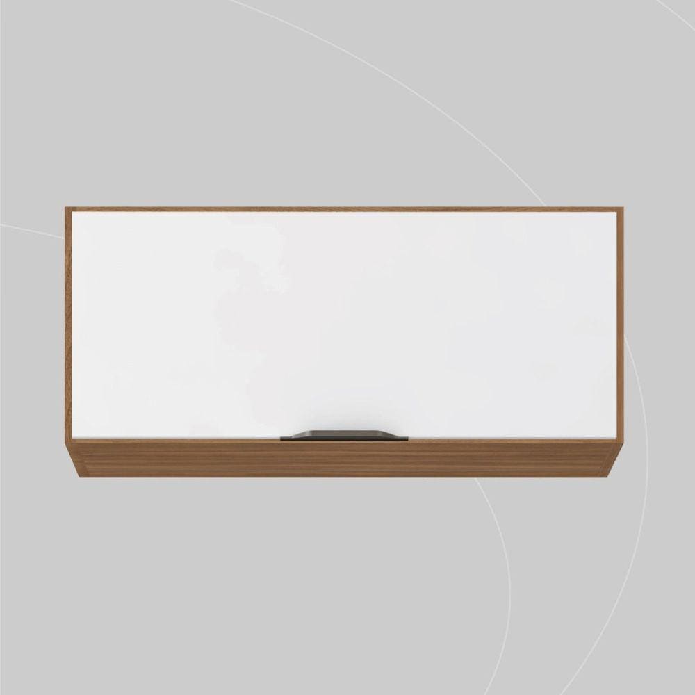 Armário Aéreo de Cozinha 70cm 1 Porta Firenze Amendola Touch/Branco