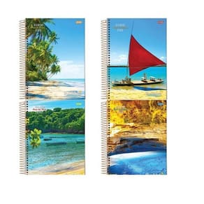 Caderno Espiral Pequeno 1/4 Capa Flexivel 96 Folhas-Pct 10Un