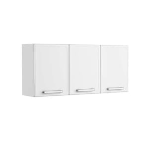 Armário Aéreo p/ Cozinha Gourmet 7008 3 Portas 120cm Branco - Bertolini