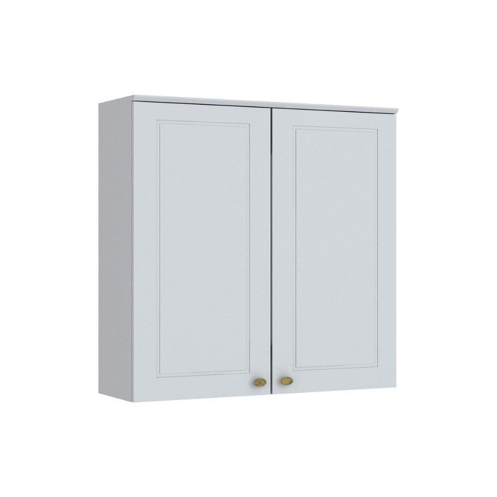 Armário Aéreo p/ Cozinha Americana c/ 2 Portas 80cm Branco - Henn