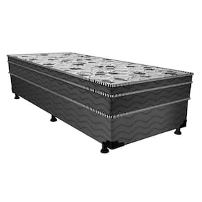 Cama Box Conjugado Solteiro: Colchão Ortopédico D28 ProDormir Advanced Pillow Gray (88x188x43) Probel