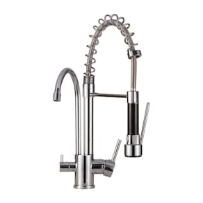 Torneira Para Cozinha Gourmet Misturador Monocomando Com Dupla Saída Carandaí Pingoo.casa - Prata Cromado