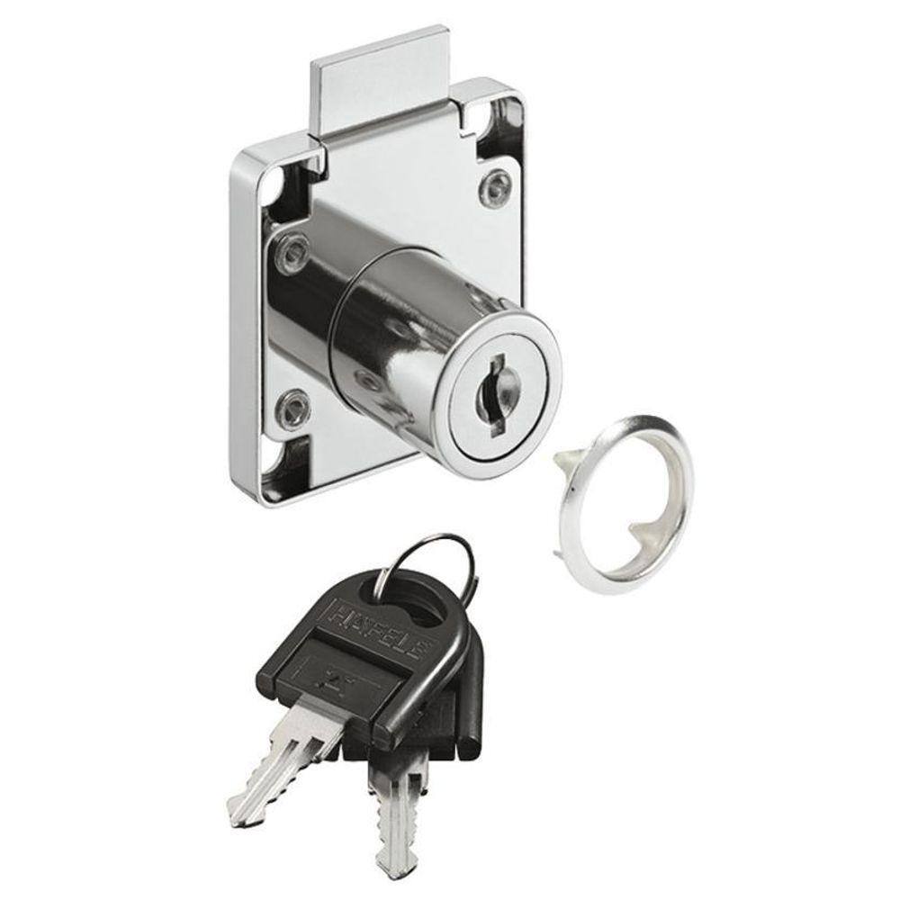 Fechadura Para Gaveta 21Mm Cromado Hefele