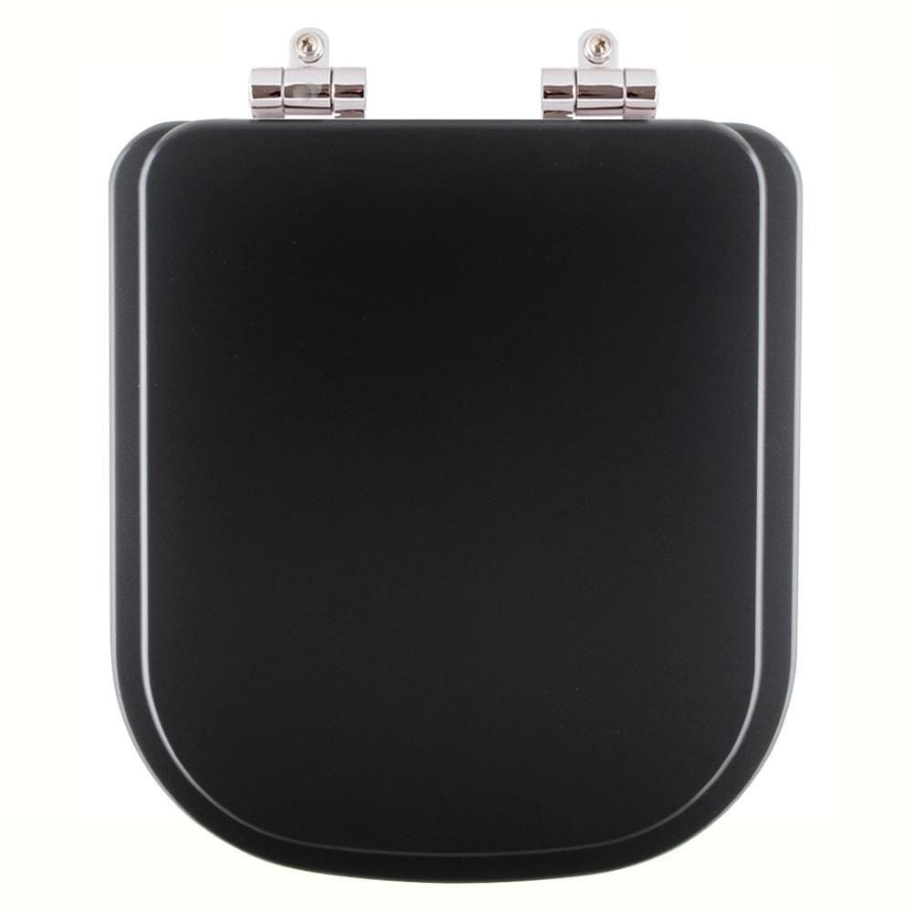 Assento Sanitário Poliester Soft Close Gap Onix (Preto Fosco) para vaso Roca