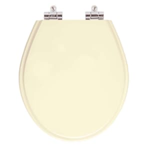 Assento Sanitario Poliester com Amortecedor Ravena Creme para bacia Deca