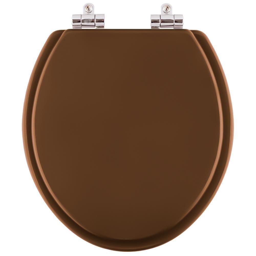 Assento Sanitário Poliester Soft Close Flamingo Ocre Marrom para vaso Incepa