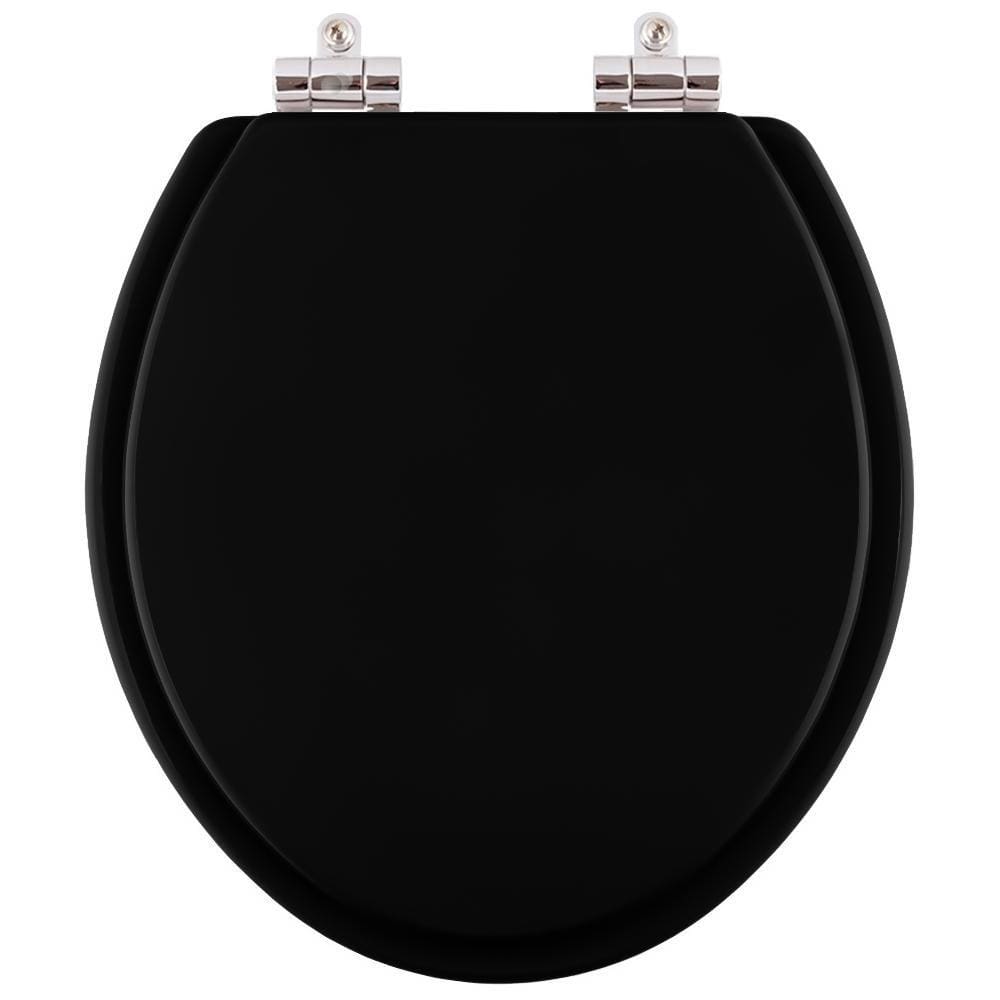 Assento Sanitário Poliester Soft Close Convencional Preto para vaso Deca