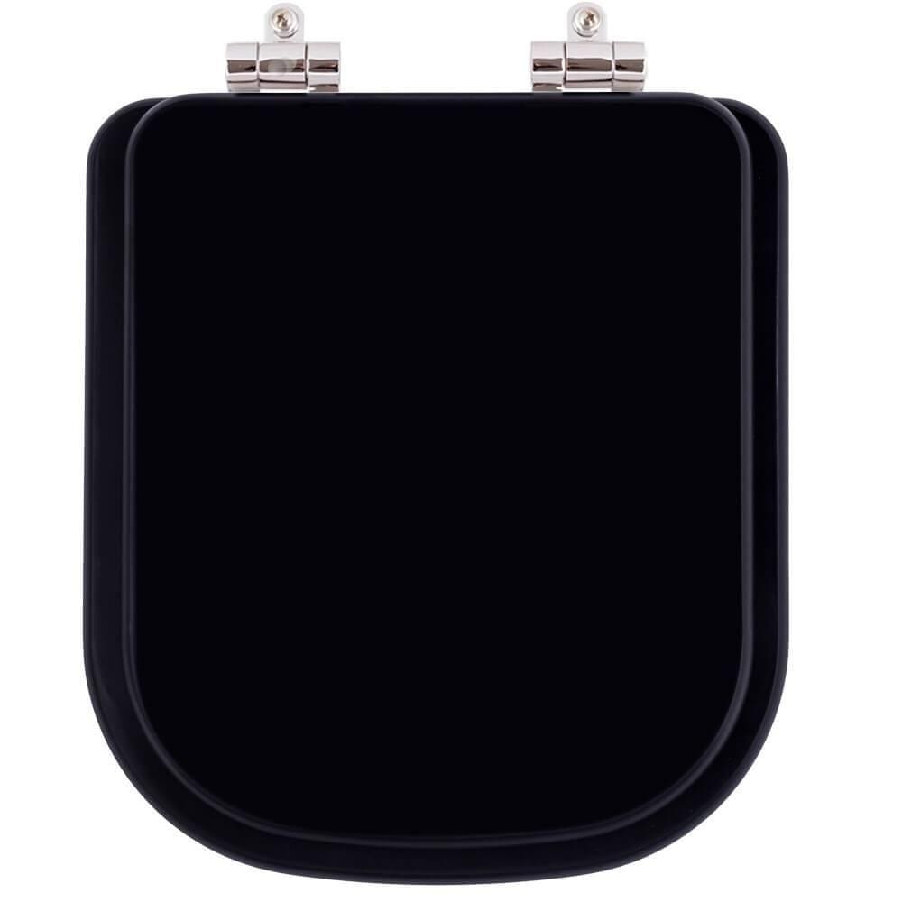 Assento Sanitário Poliester Soft Close Axis Ebano para vaso Deca