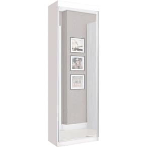 Sapateira Roupeiro Thor J&A Móveis 01 porta com espelho – Branco Brilho