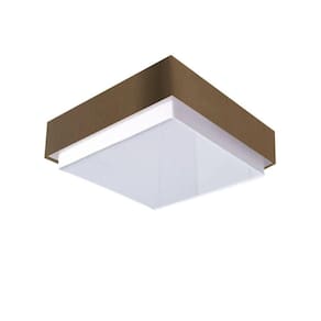 Plafon Quadrado Vivare Md-3091 Cúpula Em Tecido 50x50cm Cáqui Bivolt