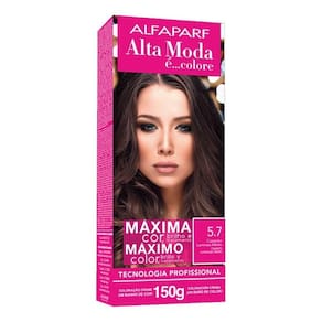 Tintura Alfaparf Alta Moda Castanho Luminoso Médio 5.7