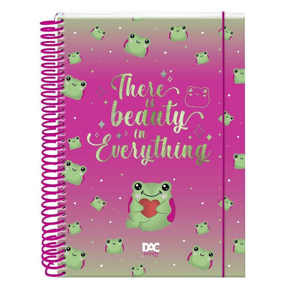 Caderno Colegial 10 Materias Trendy Sapinho Baby Frog Dac