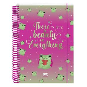 Caderno Colegial 10 Materias Trendy Sapinho Baby Frog Dac