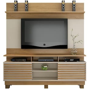 Estante Home com painel Valdemóveis Texas para TV até 60 polegadas – Cinamomo/OFF White