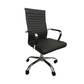 Cadeira Office com Rodízio e Encosto Esteirinha Confort Preto
