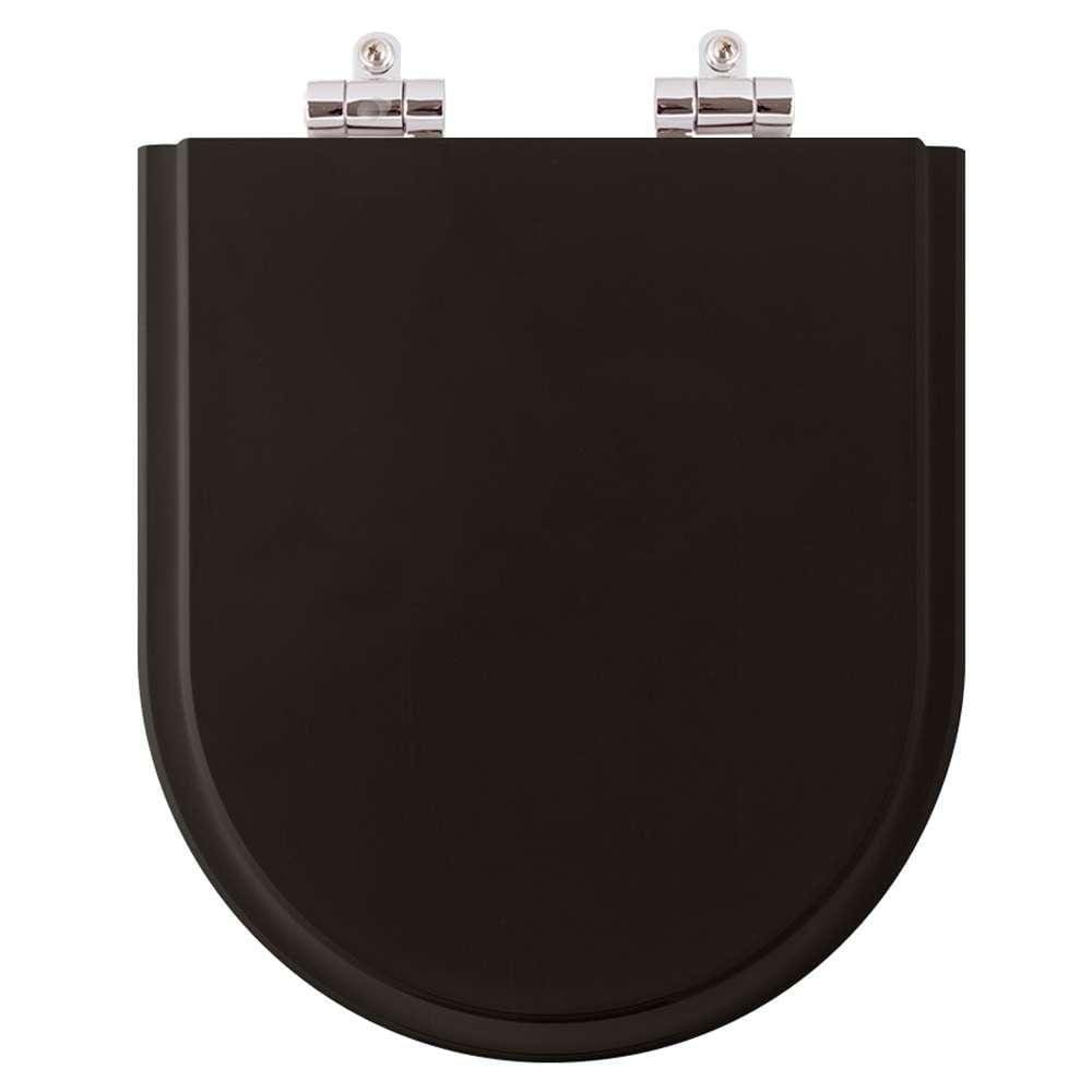 Assento Sanitário Poliester Soft Close Smart Preto para vaso Celite