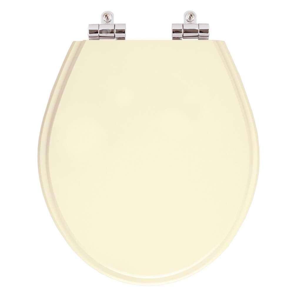 Assento Sanitario Poliester com Amortecedor Carina Bone (Bege Claro) para Vaso Ideal Standard