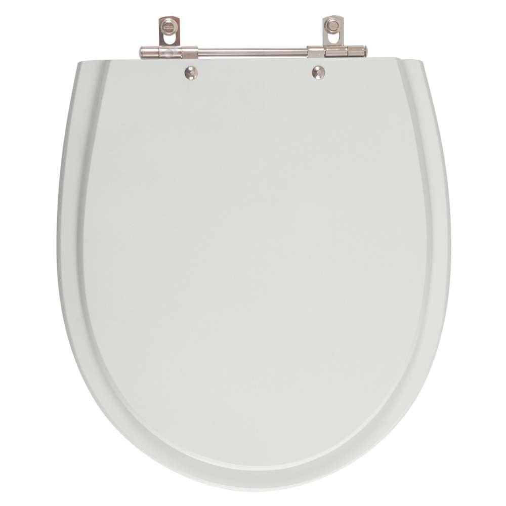 Assento Sanitario Poliester com Amortecedor Polo Cinza para Vaso Hervy