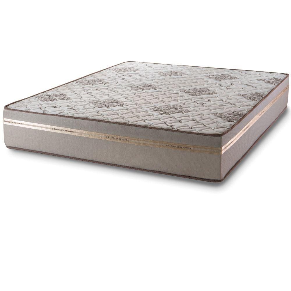 Colchão de Casal Hellen Strong One Face com espuma D45 1.38 – Bege/Marrom