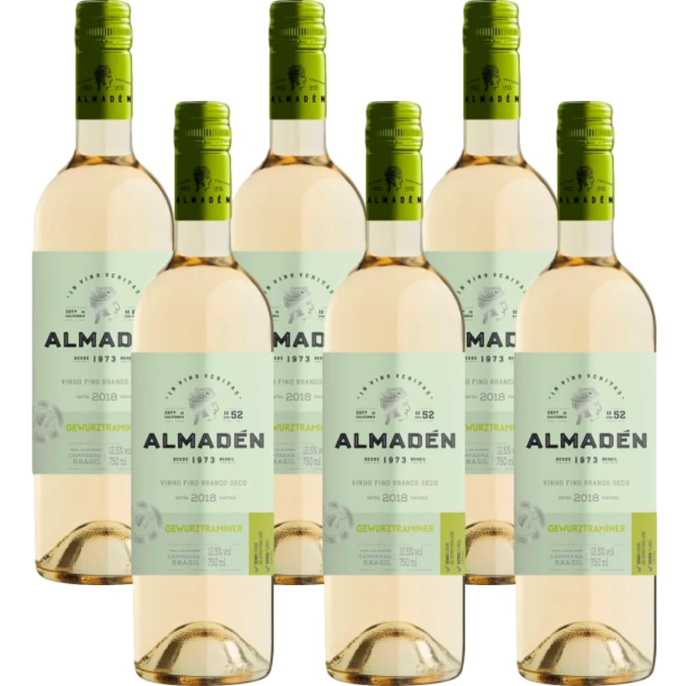 Cx Vinho Branco Seco Gewurztraminer Almadén 750 ml