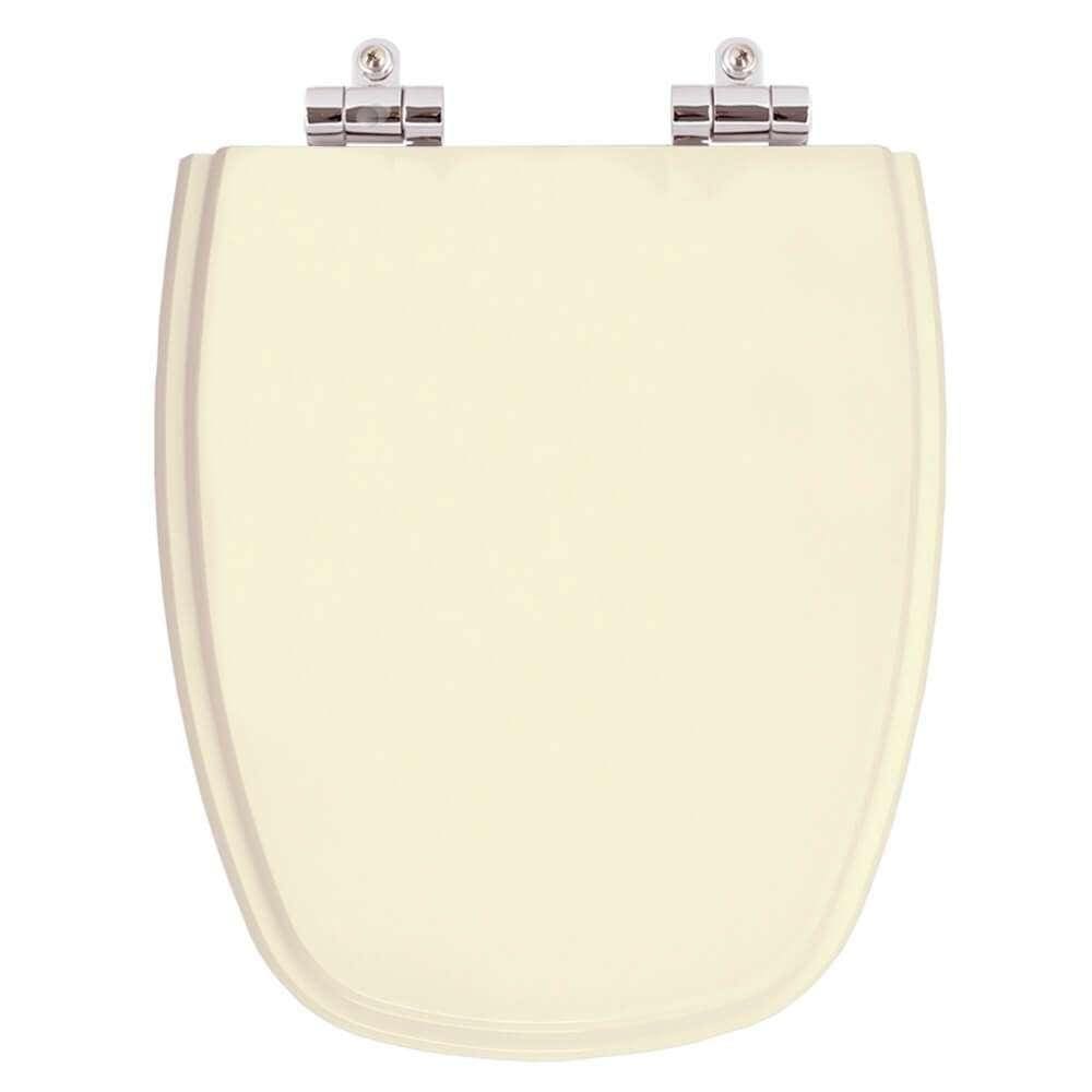 Assento Sanitario Poliester com Amortecedor Venice Bege Claro para Vaso Belize