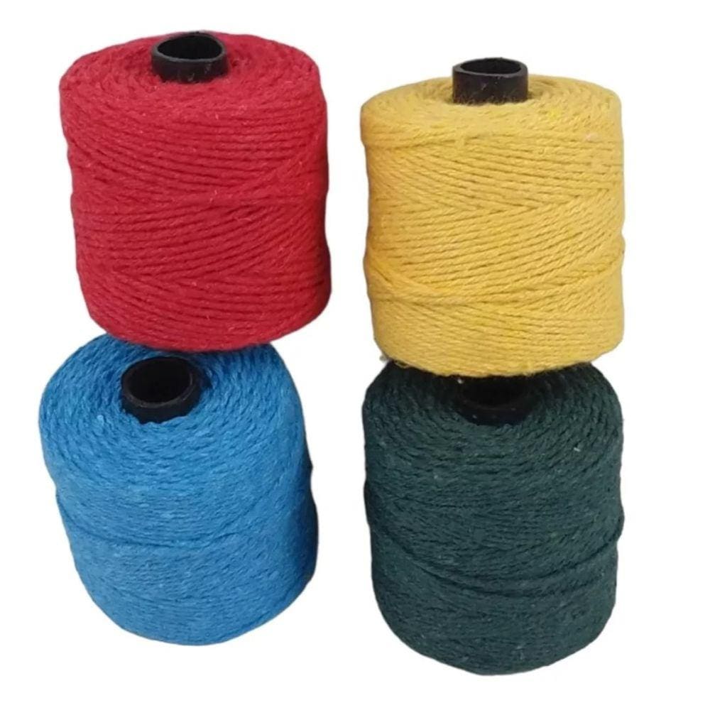 Barbante Colorido Escolar C/ 4 Rolos Artesanato Em Geral