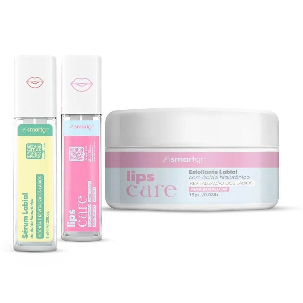 Smart Kit Lips Care Sérum + Gloss + Esfoliante Labial Marshmallow