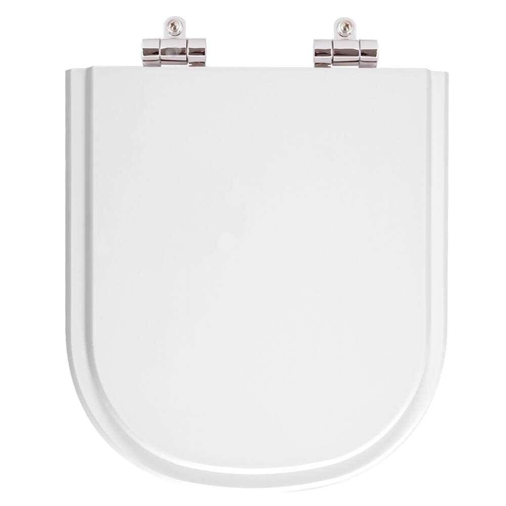 Tampa De Vaso Poliester Com Amortecedor Vogue Plus Branco Para Bacia Deca