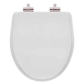 Assento Sanitário Poliester Soft Close Laura Branco para vaso Roca