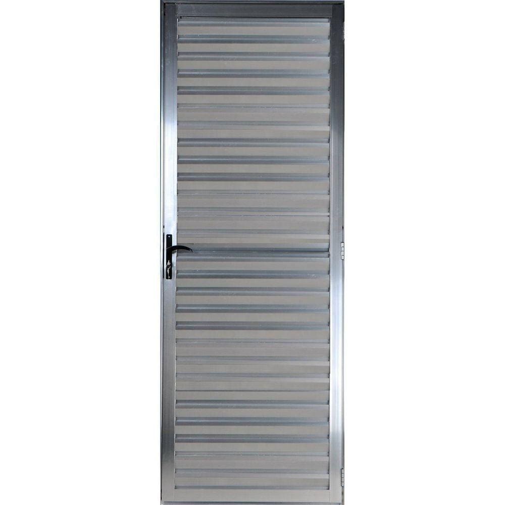 Porta palheta 2,10x80 lado DIREITO no alumínio brilhante