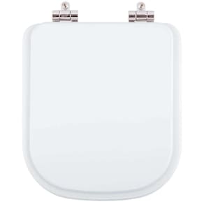 Assento Sanitario Poliéster com Amortecedor Quadra Branco para Vaso Deca