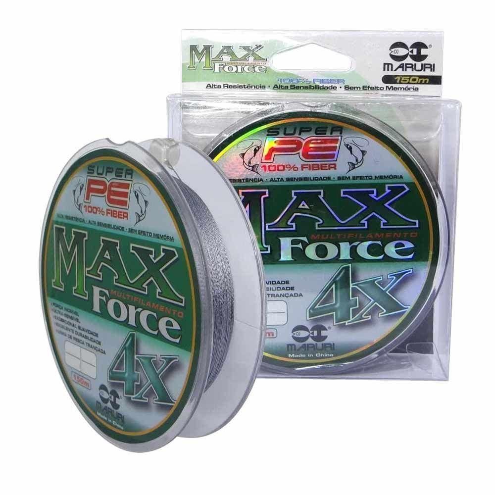 Linha De Pesca Multifilamento 150m Max Force 4 Fios Medida 0,14mm