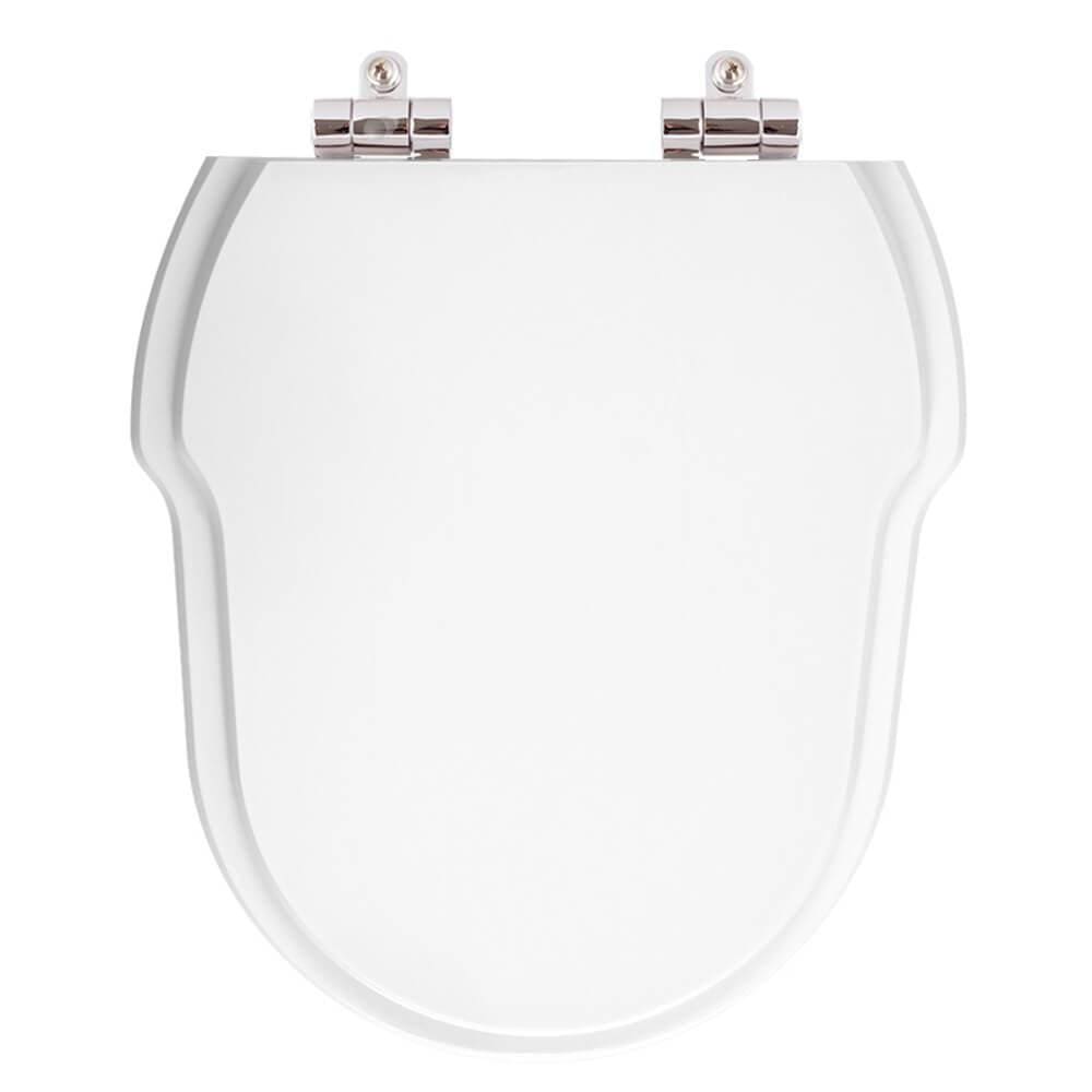 Tampa De Vaso Poliester Com Amortecedor Hampton Branco Para Bacia Incepa