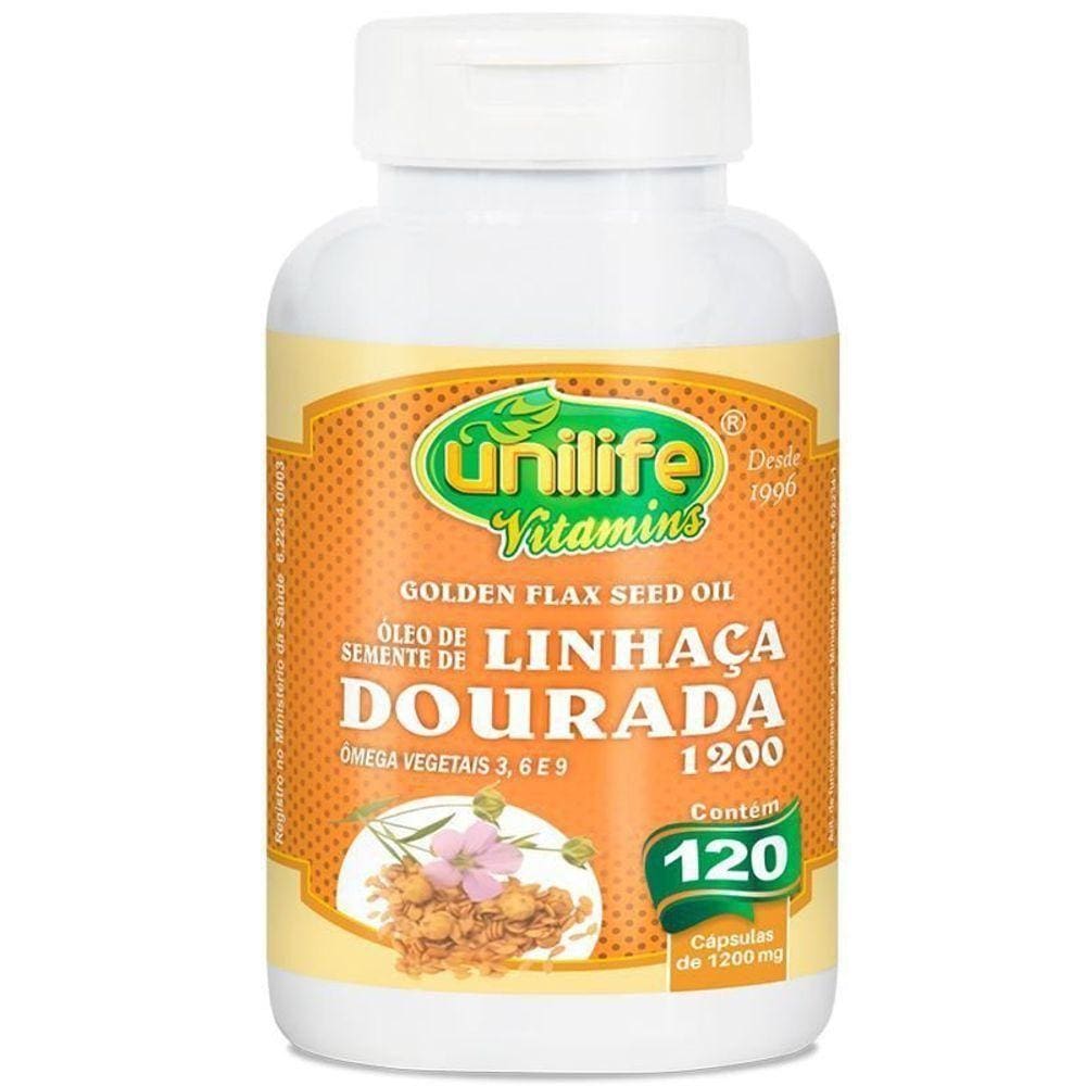 Kit 3 Óleo De Semente De Linhaça Dourada 1200Mg 120caps