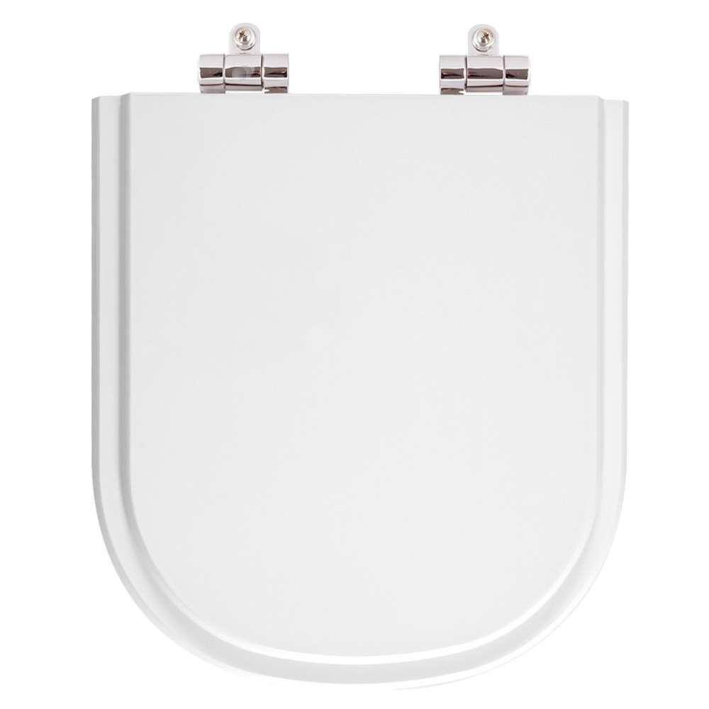 Tampa De Vaso Poliester Com Amortecedor Vogue Plus Branco Para Bacia Deca